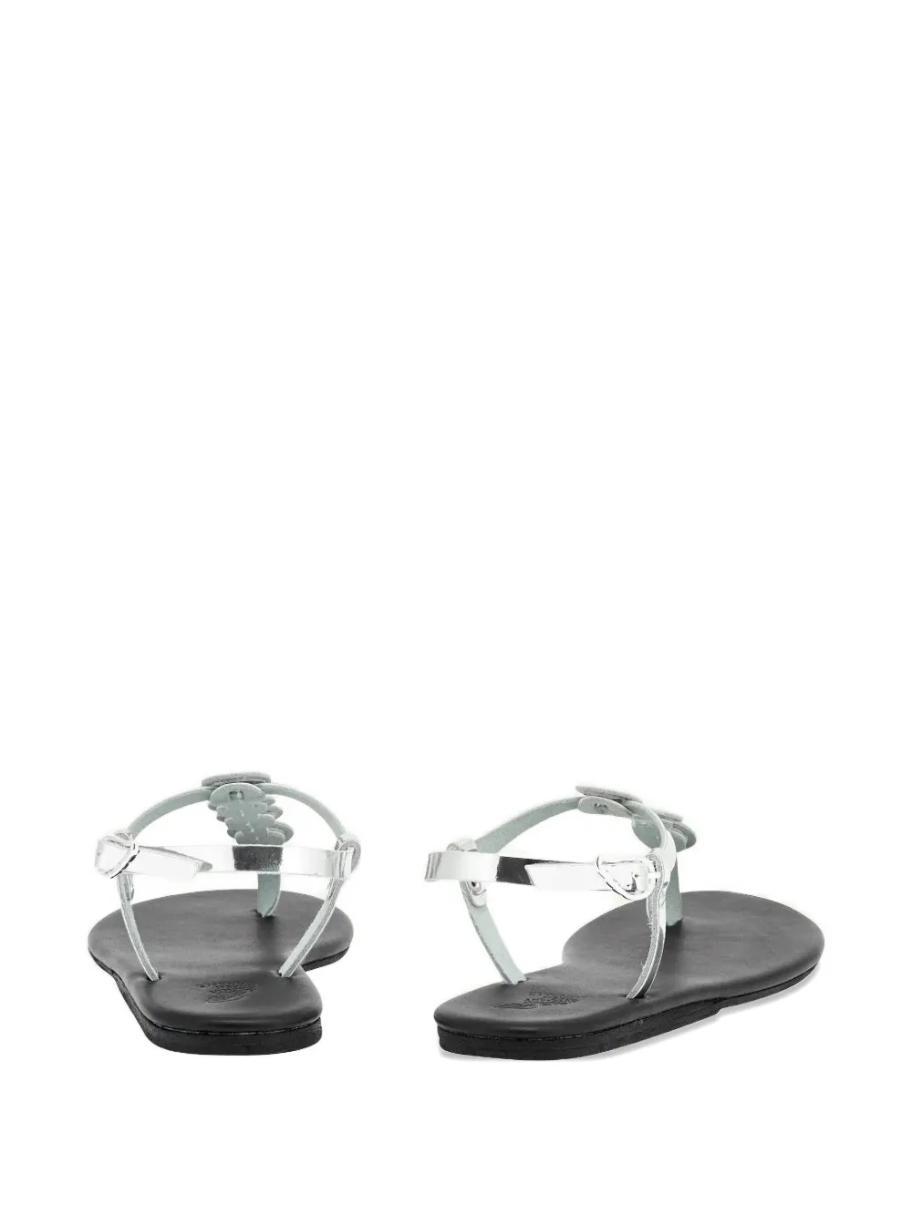 Ancient Greek Sandals Ilida round-detail flat sandals Zilver