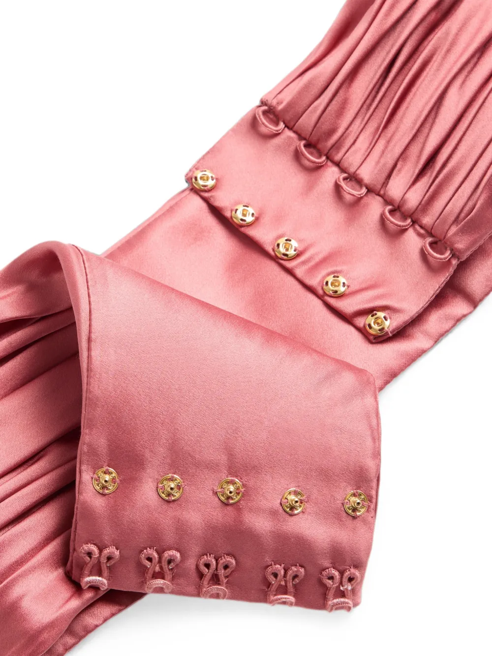 Valentino Garavani Cady riem met ruches Roze