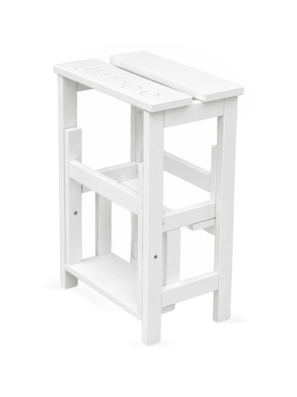CU I SEEYOU embossed three-tier step stool - Bianco