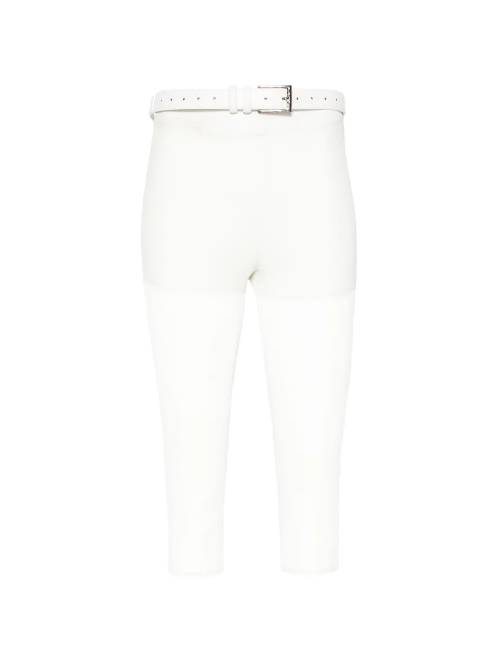 Vestiaire d'un Oiseau Libre belted mesh-panel trousers - Nude
