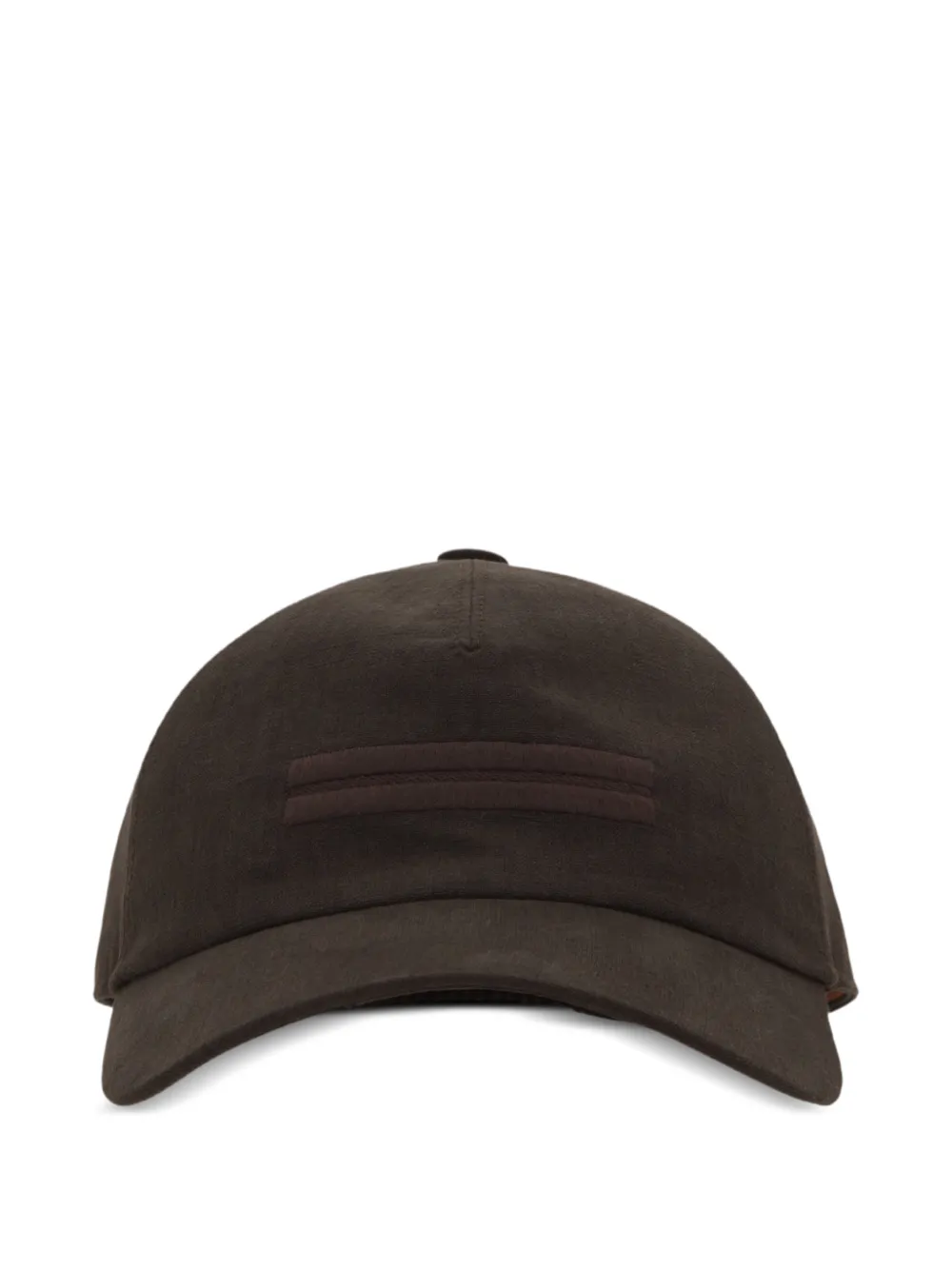 Zegna logo-embroidered cap - Braun
