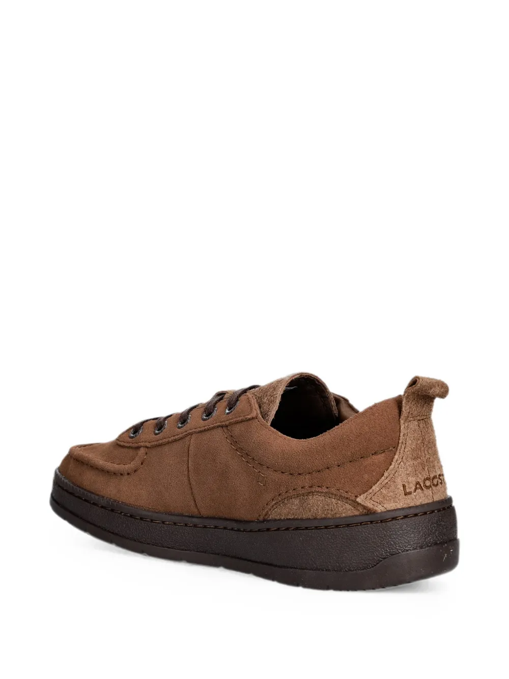 Lacoste Sneakers met suède vlakken Bruin