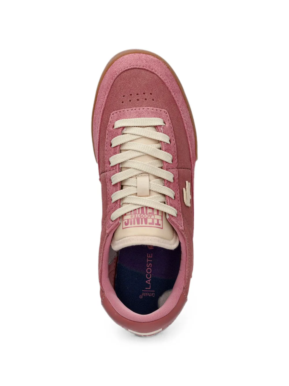 Lacoste Aura suede sneakers Roze