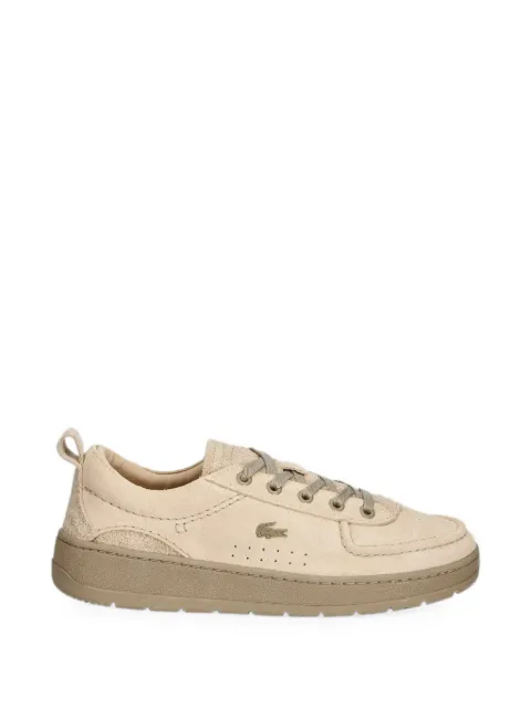 Lacoste logo-plaque suede sneakers