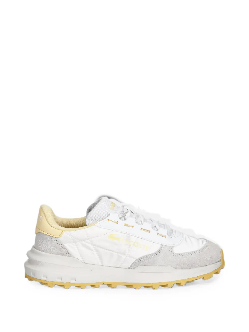 Lacoste panelled quilted sneakers - Weiß