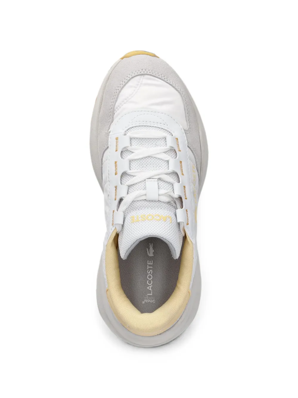 Lacoste panelled quilted sneakers Wit