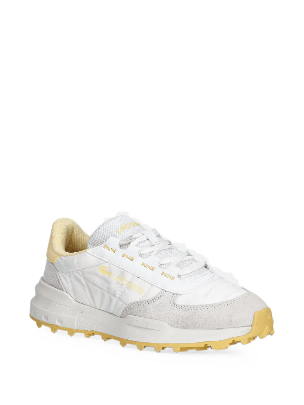 Lacoste panelled quilted sneakers Wit