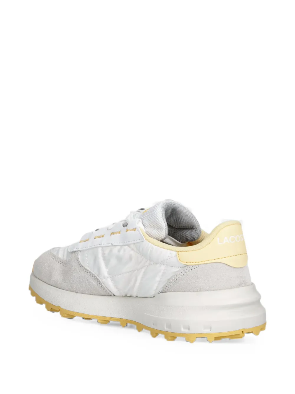 Lacoste panelled quilted sneakers Wit