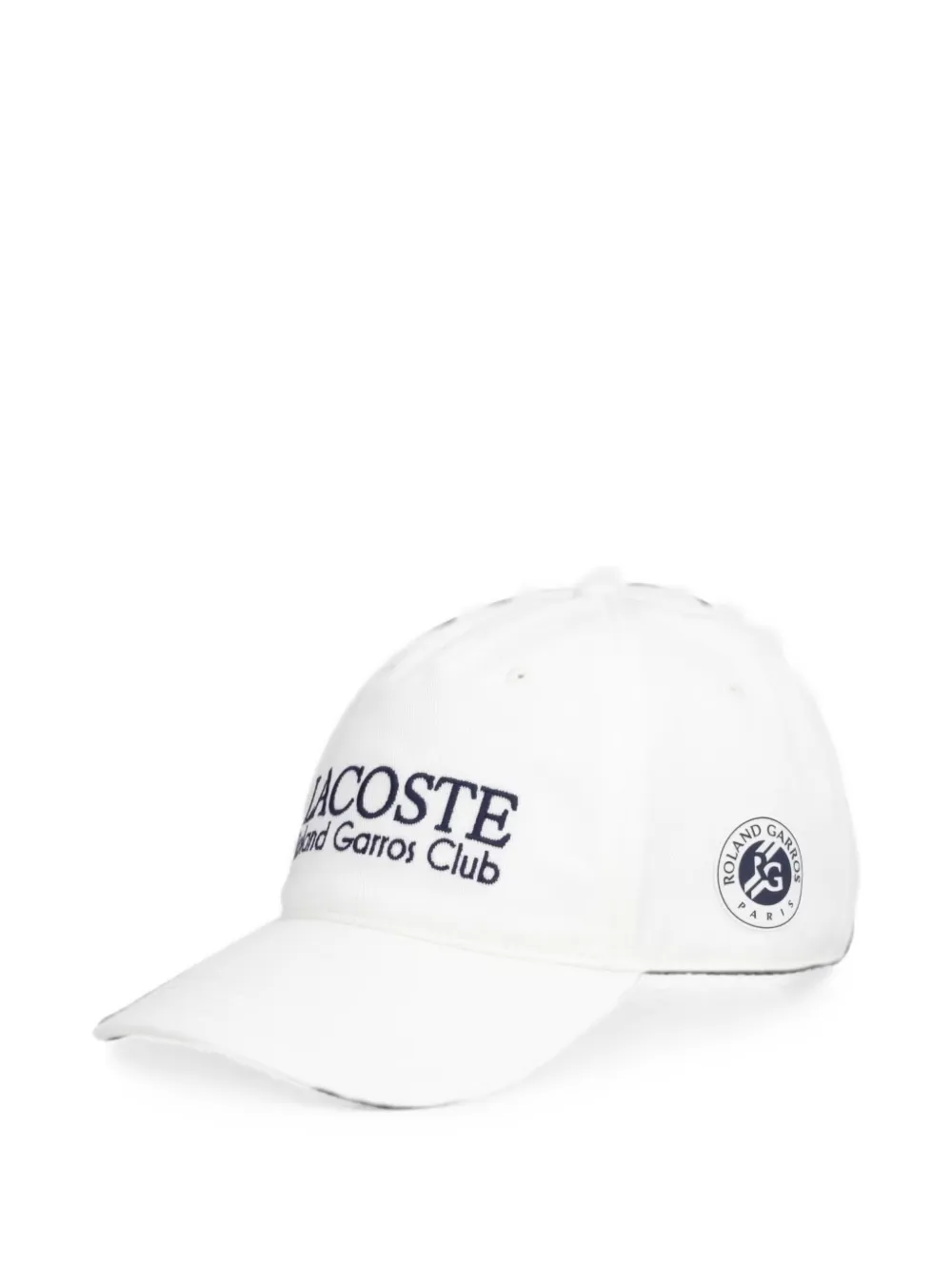 Lacoste Roland Garros logo-embroidered baseball cap - Bianco