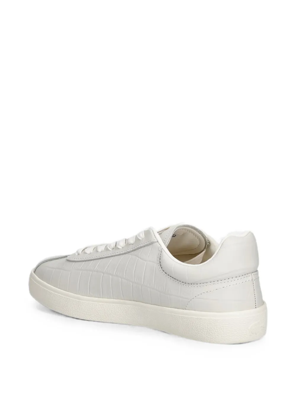 Lacoste croc-effect leather sneakers Wit
