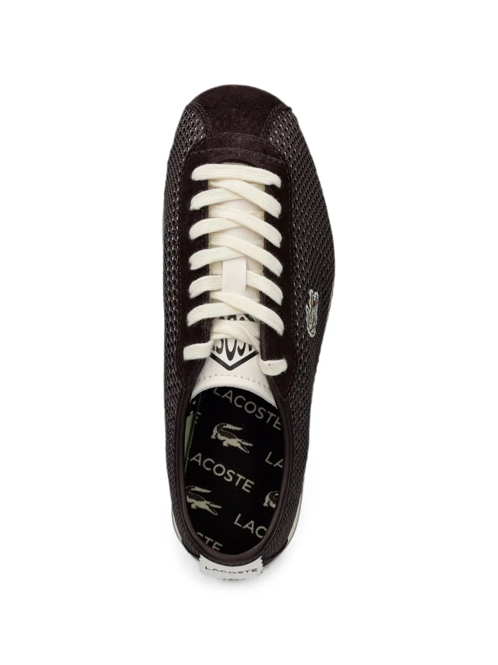 Lacoste mesh-panelled suede sneakers Bruin