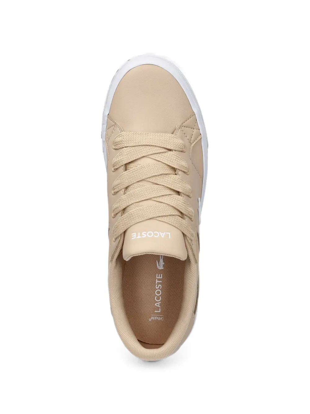 Lacoste logo-patch platform sneakers Beige