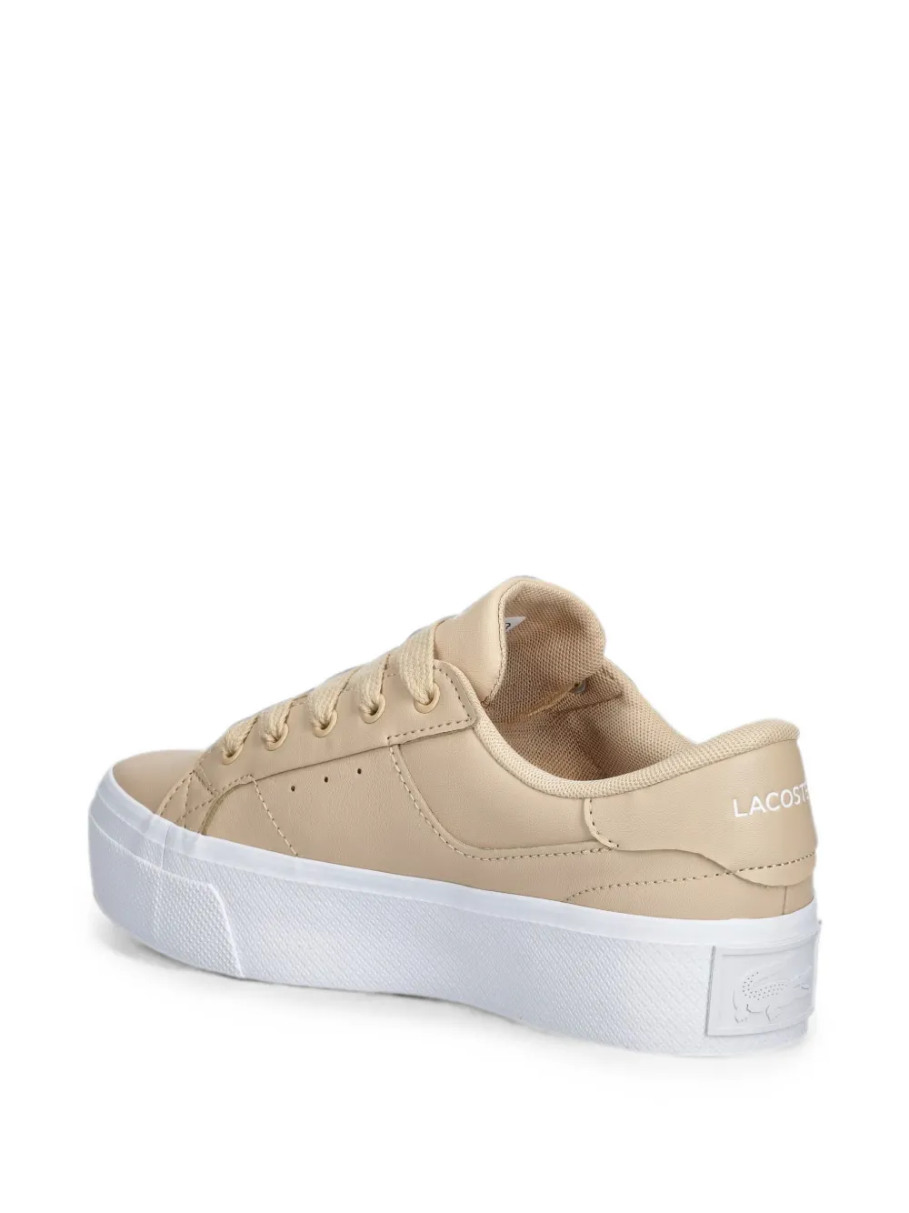 Lacoste logo-patch platform sneakers Beige