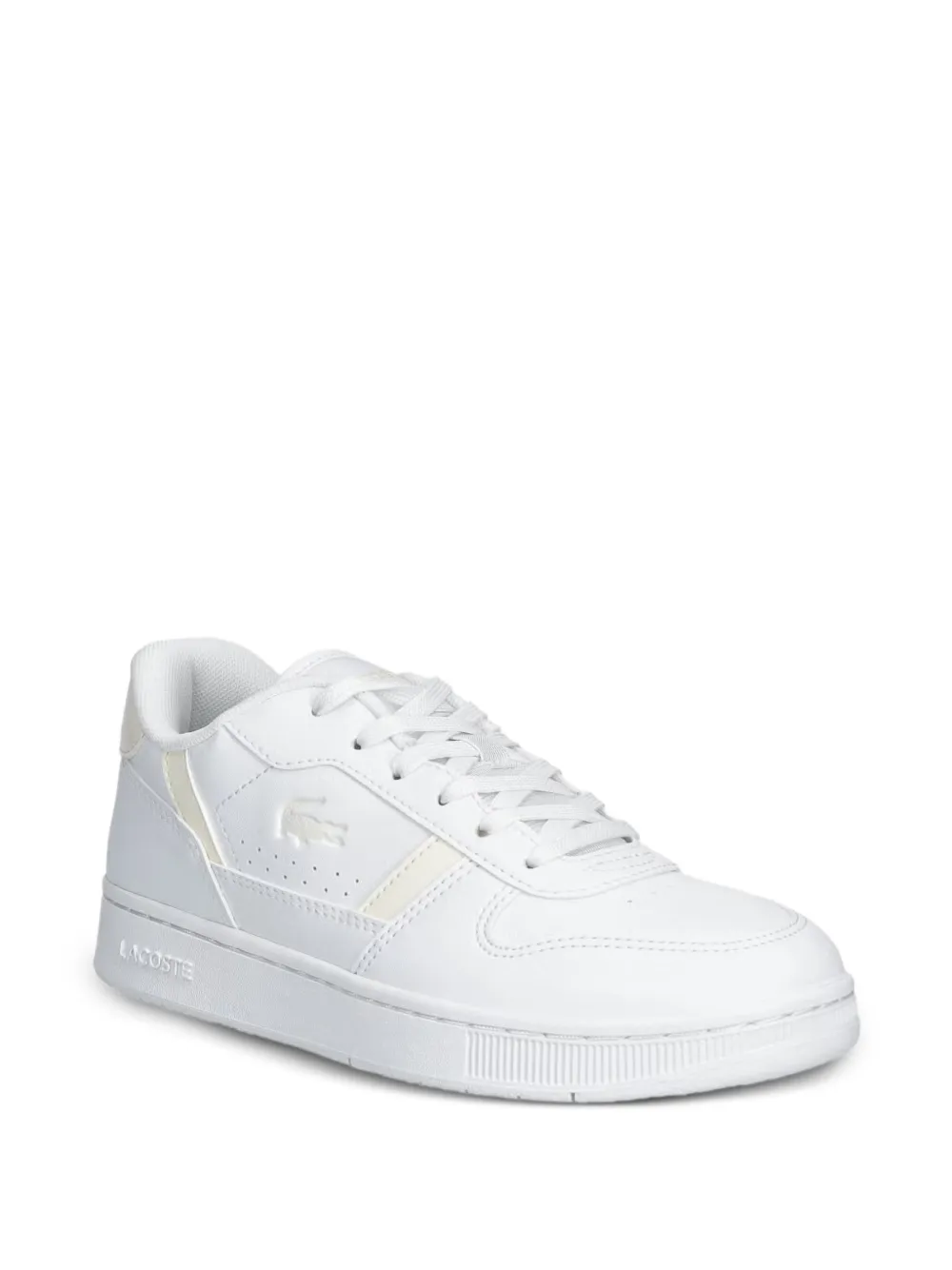 Lacoste Kids baskets T-Clip à patch logo - Blanc Lacoste Kids baskets T-Clip à patch logo - Blanc