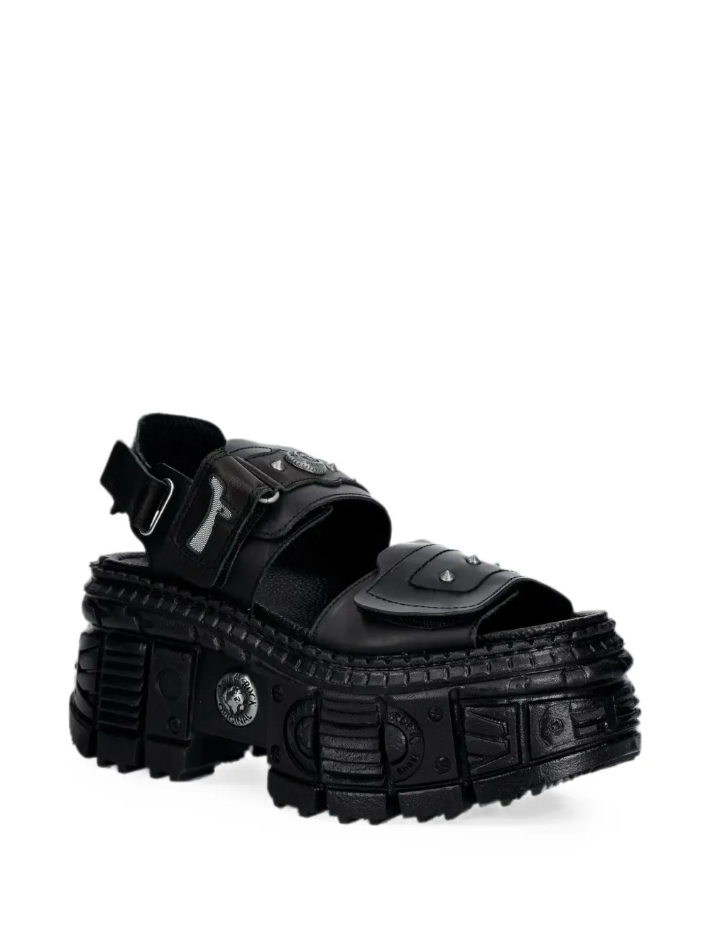 NEW ROCK stud-embellished platform sandals Zwart