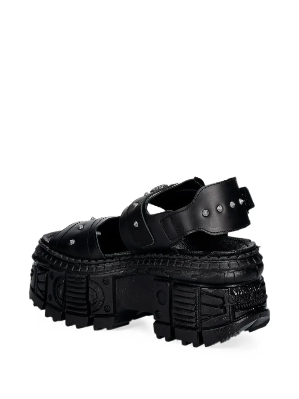 NEW ROCK stud-embellished platform sandals Zwart