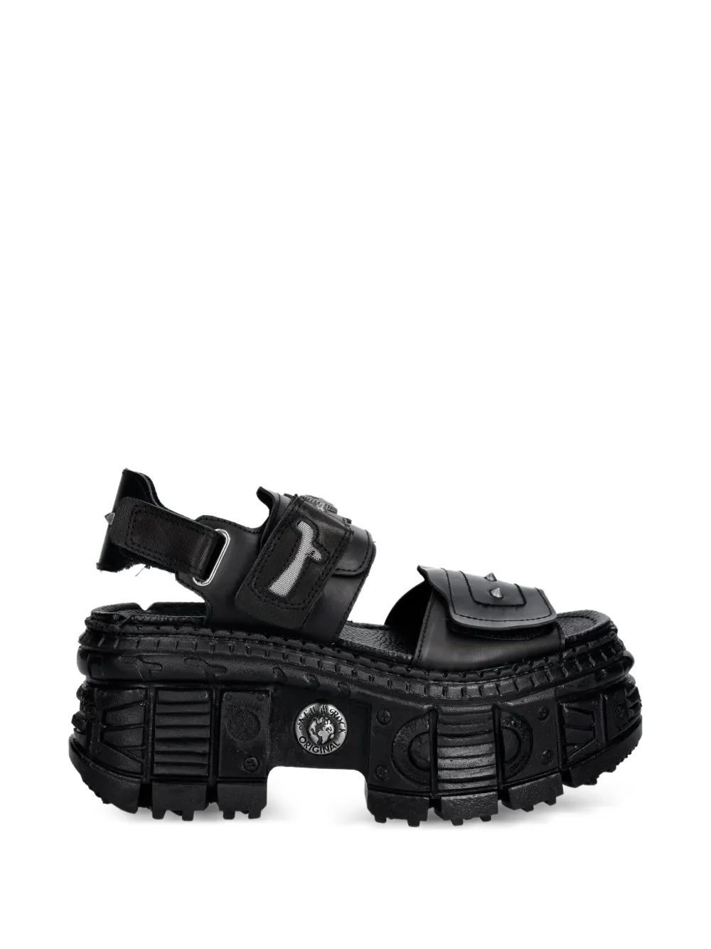 NEW ROCK stud-embellished platform sandals - Nero