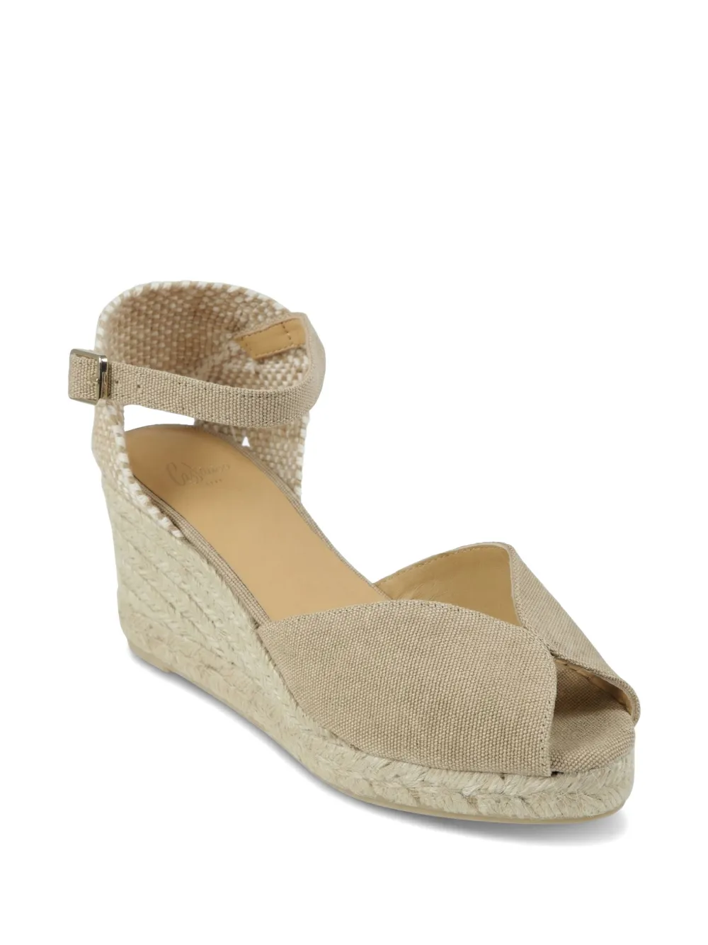 Castañer Bianca espadrilles met open neus Beige