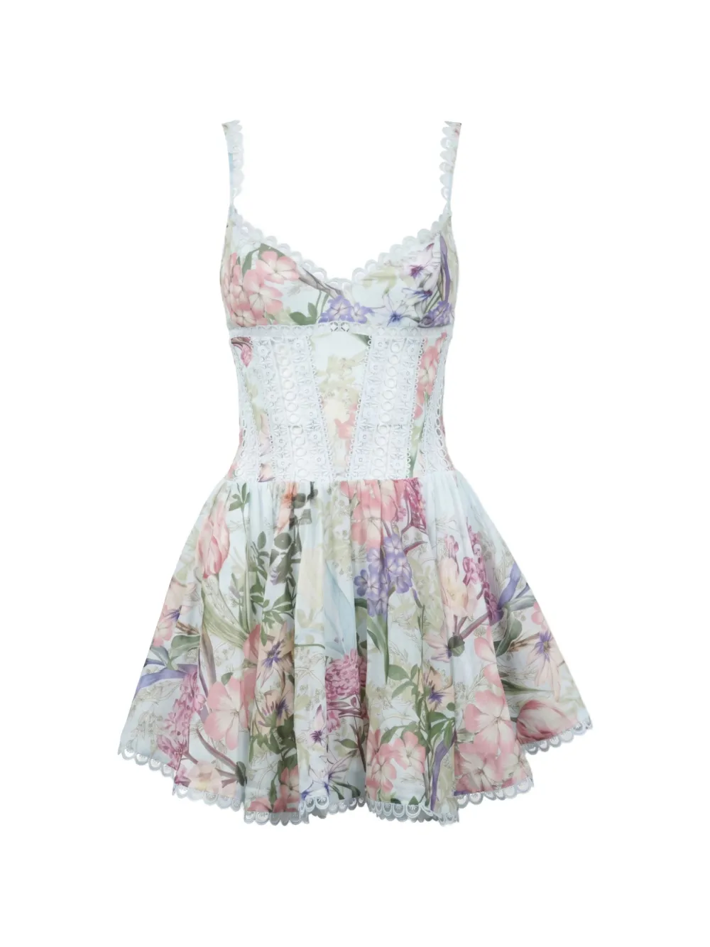 Charo Ruiz Ibiza Gardenia floral-print mini dress - Blu