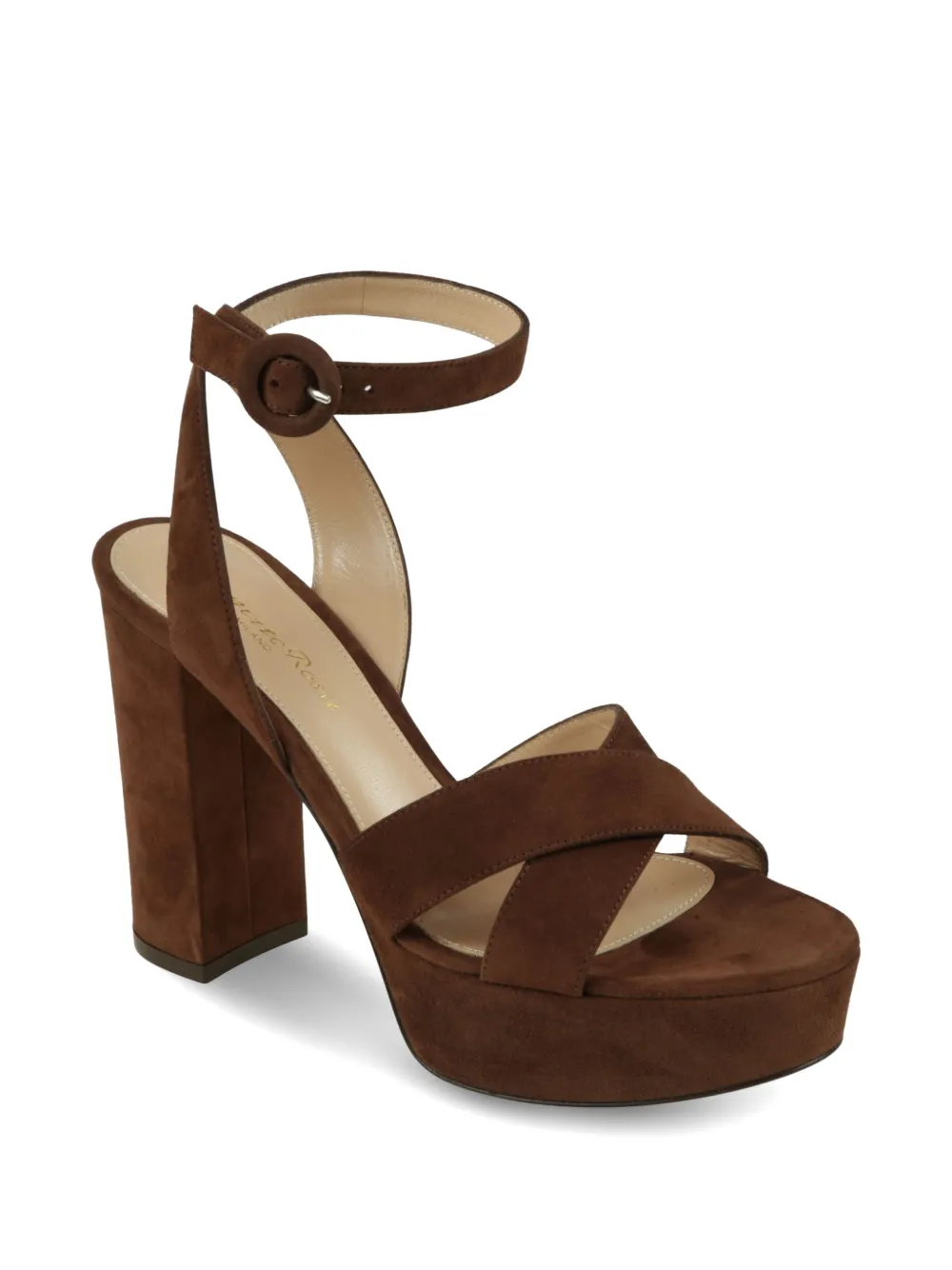 Gianvito Rossi Sabrina sandalen met gekruiste bandjes Bruin