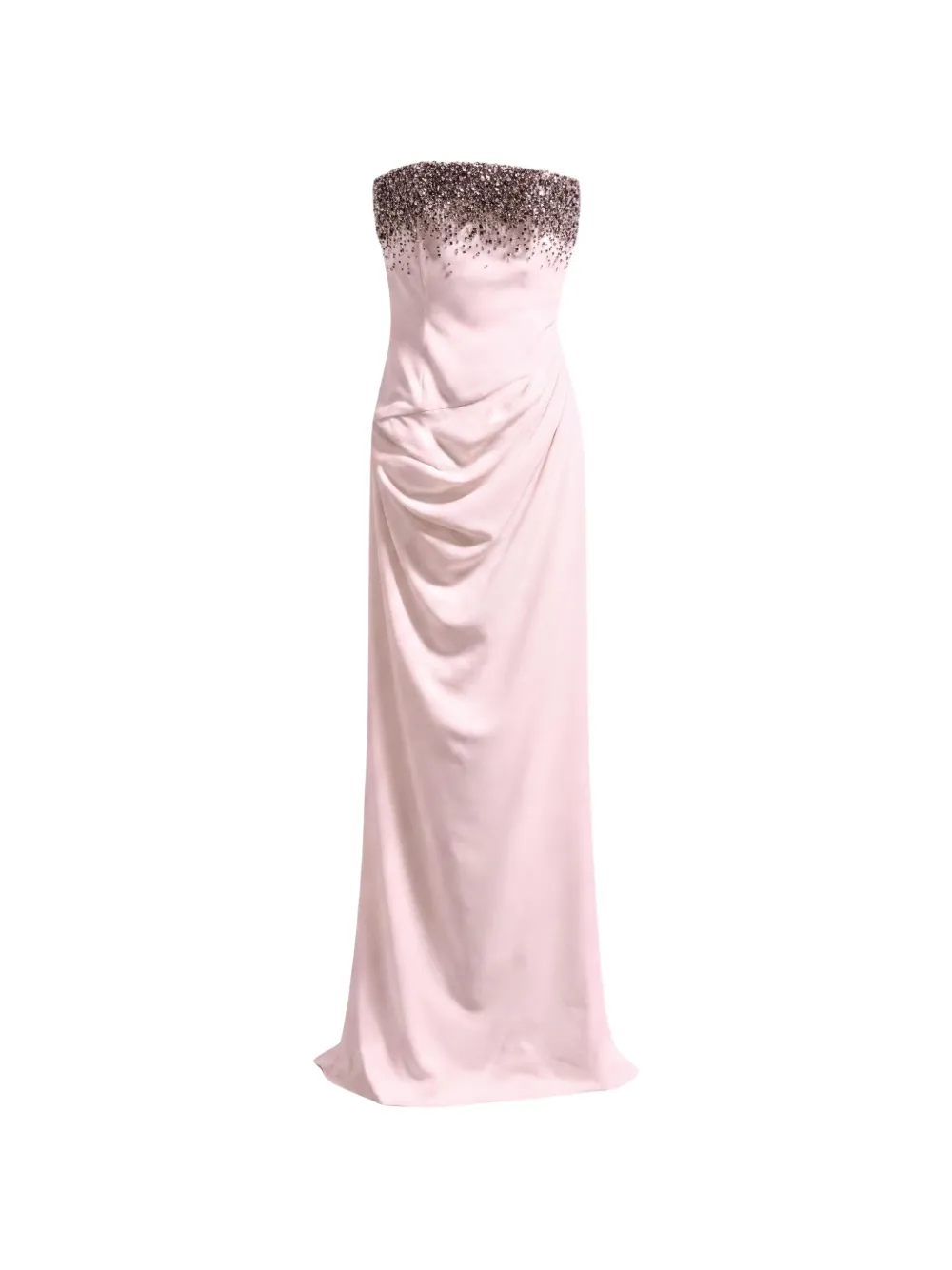 Amen crystal-embellished strapless gown - Pink
