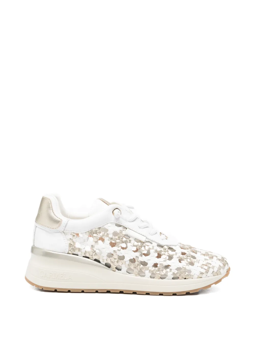 Carmela woven-design sneakers - Bianco