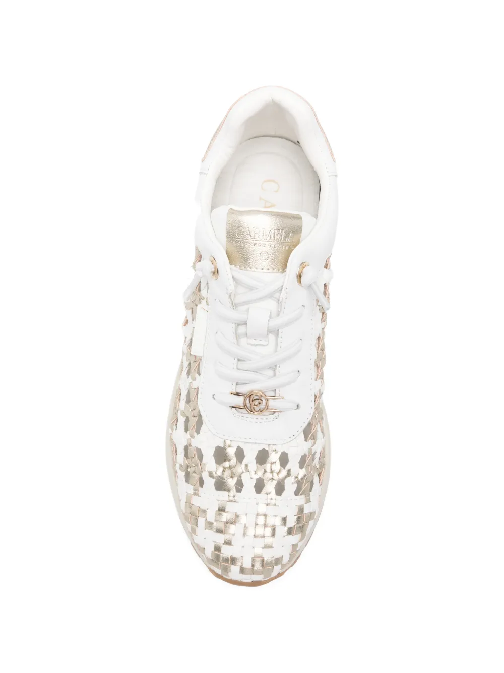 Carmela Geweven sneakers Wit