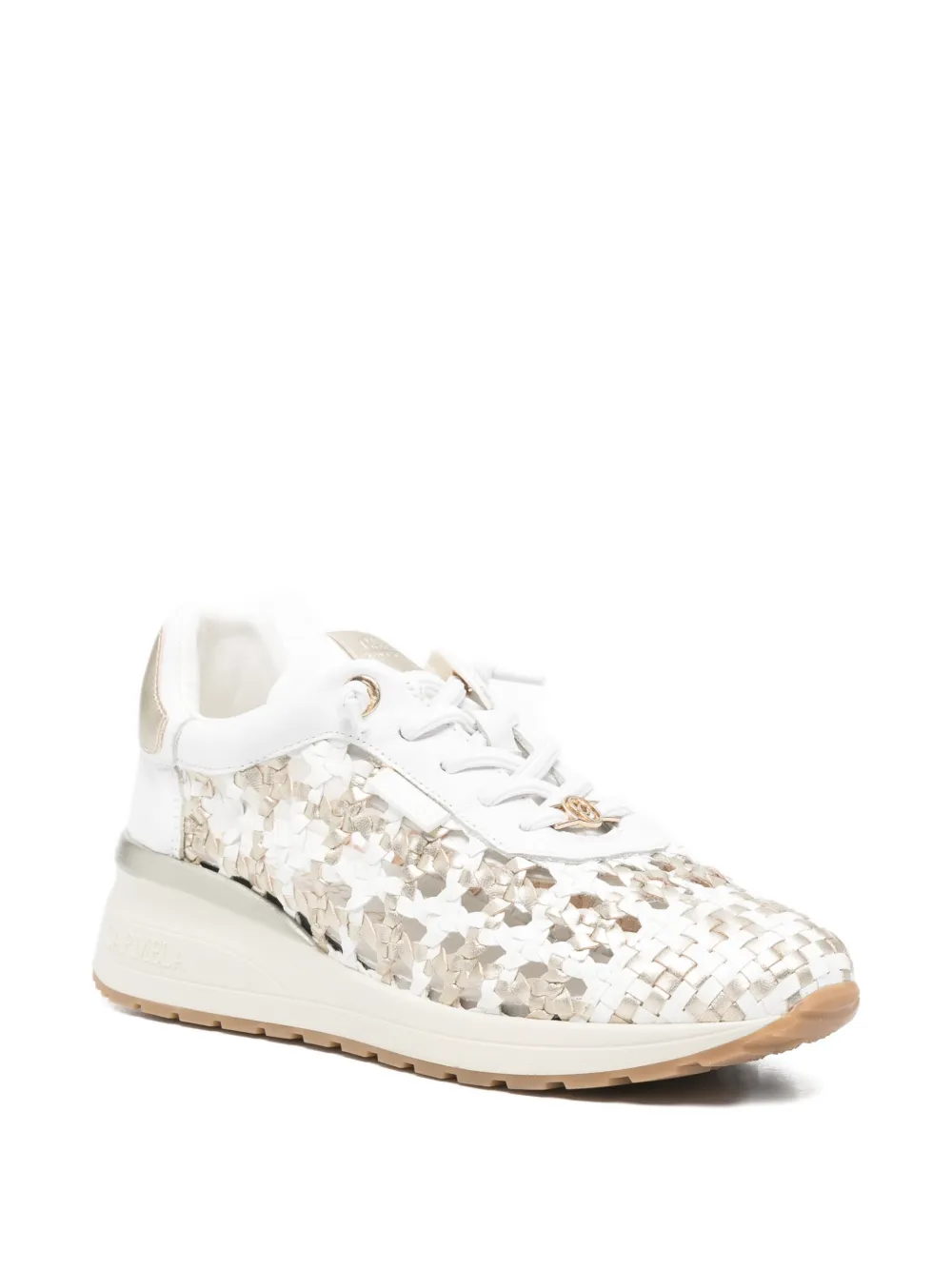 Carmela Geweven sneakers Wit