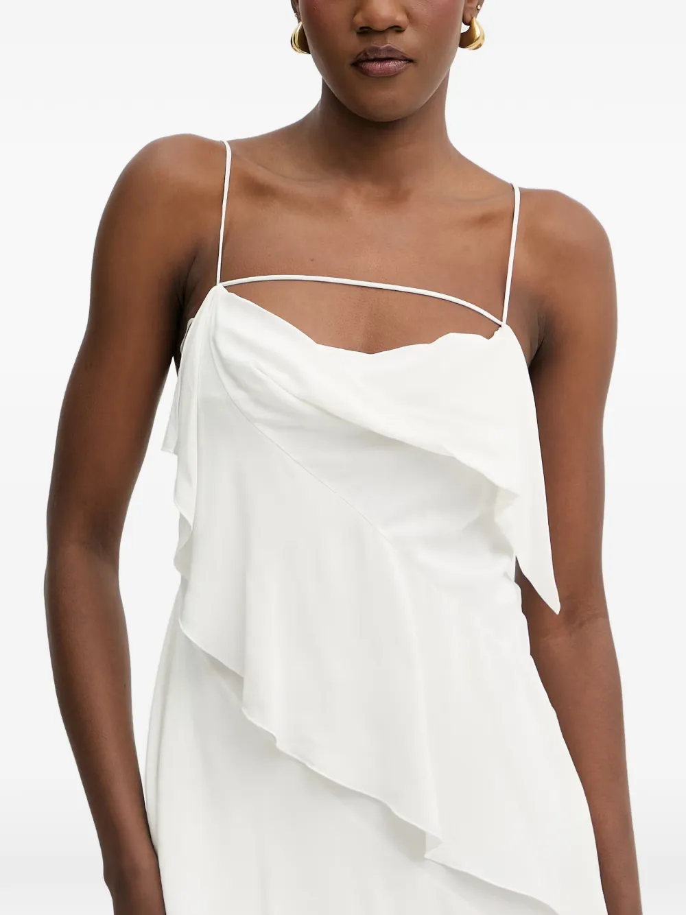 Patrizia Pepe Asymmetrische midi-jurk Wit