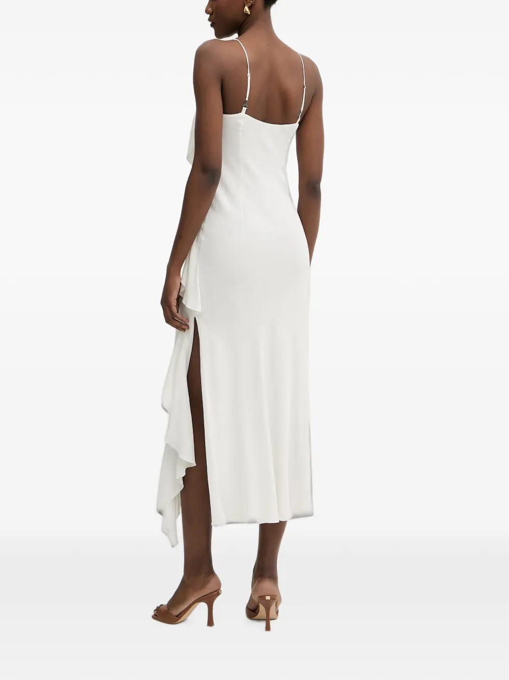 Patrizia Pepe Asymmetrische midi-jurk Wit