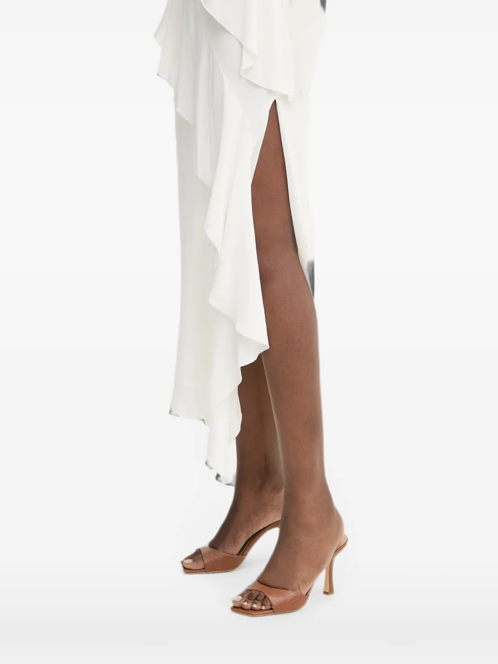 Patrizia Pepe Asymmetrische midi-jurk Wit