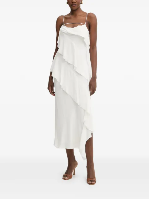 Patrizia Pepe ruffled asymmetric midi dress