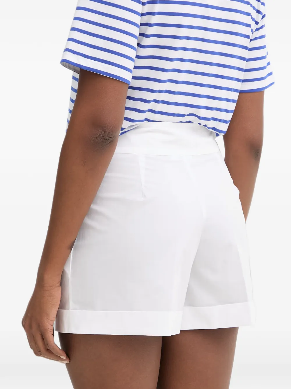 Patrizia Pepe front-zip pleated shorts Wit
