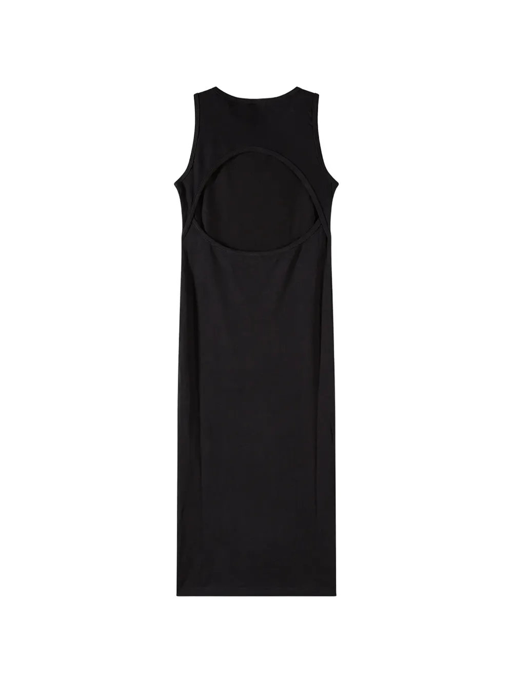Patrizia Pepe Midi-jurk met uitgesneden details en logo-print Zwart