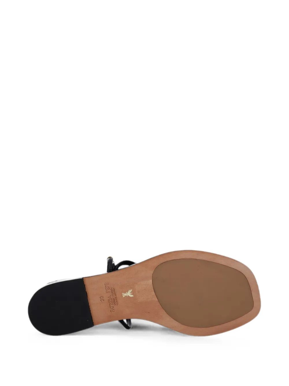 Patrizia Pepe hardware-detail toe-strap sandals Zwart
