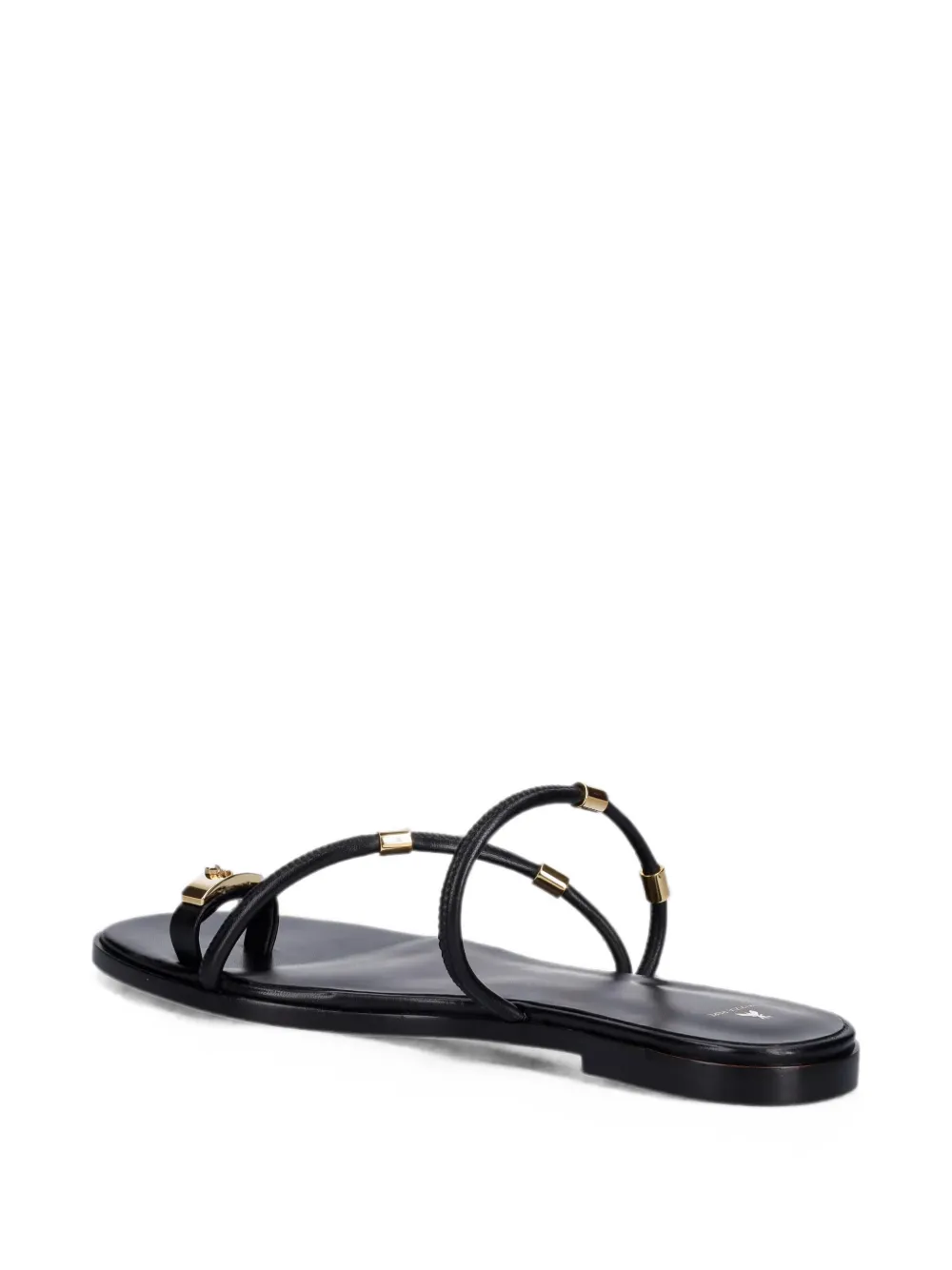 Patrizia Pepe hardware-detail toe-strap sandals Zwart