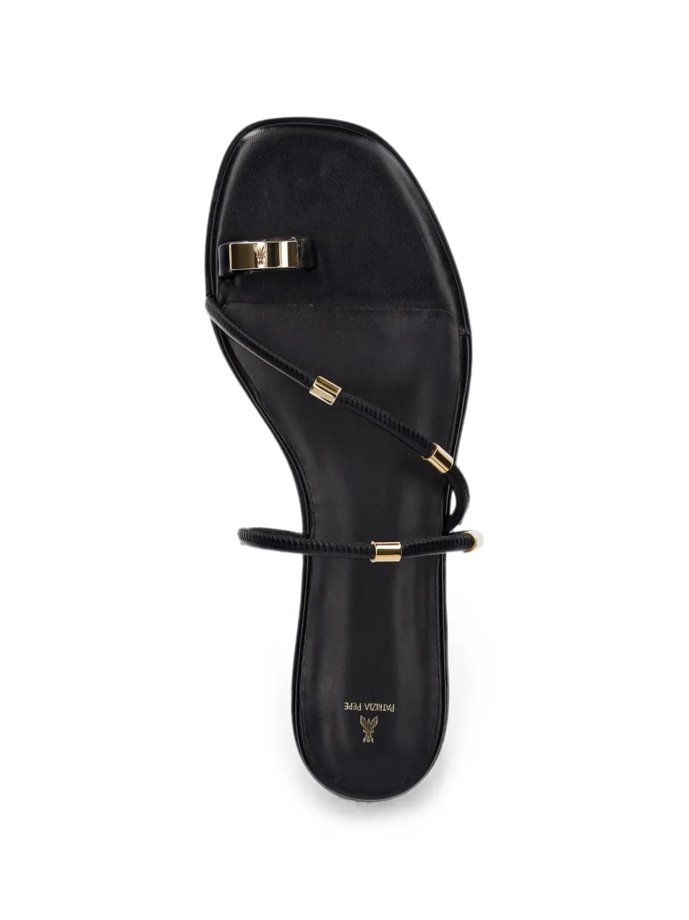 Patrizia Pepe hardware-detail toe-strap sandals Zwart