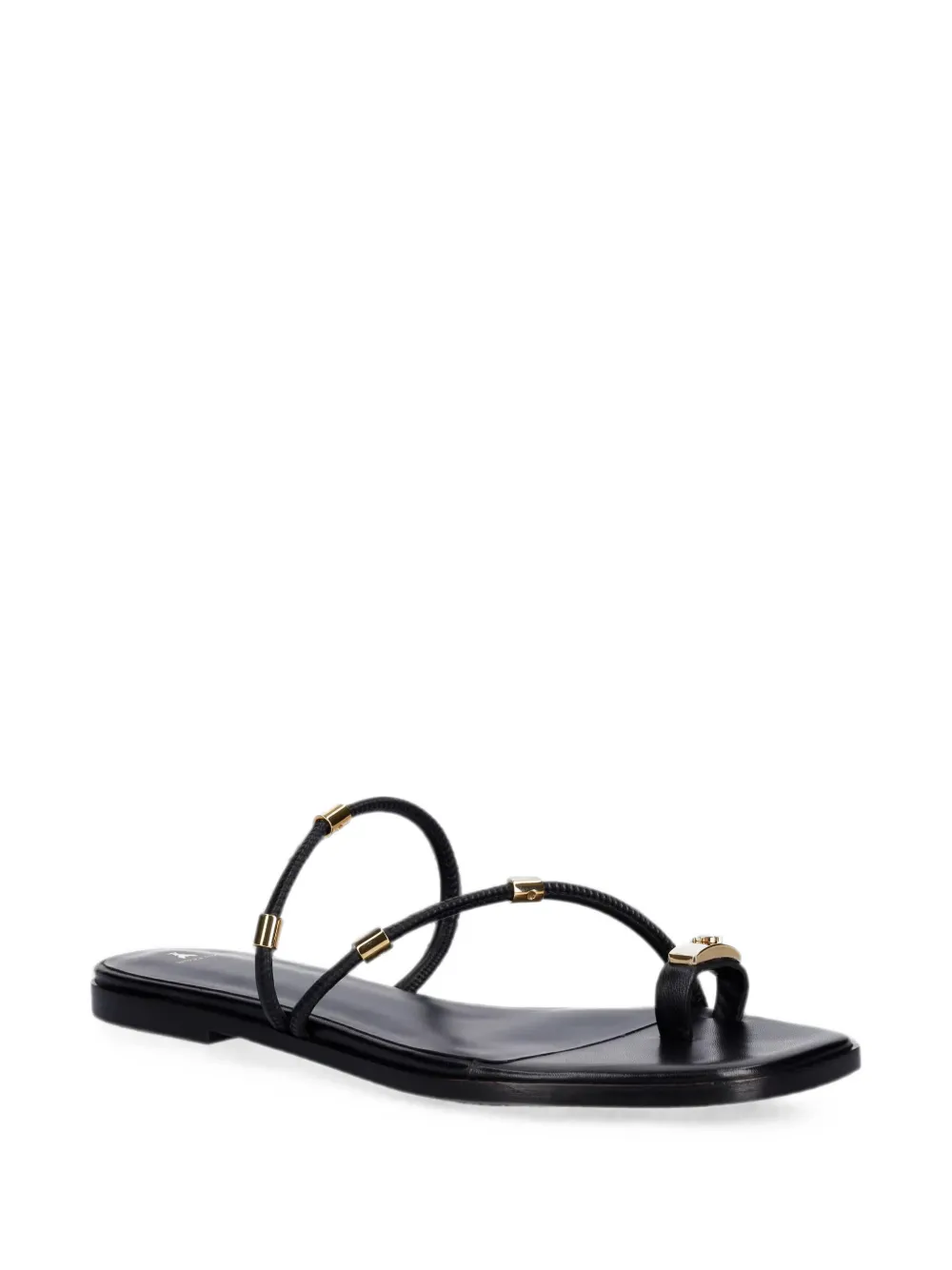 Patrizia Pepe hardware-detail toe-strap sandals Zwart