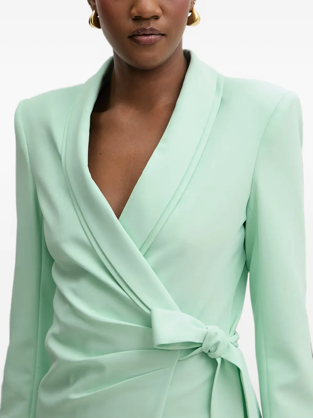 Patrizia Pepe Blazer met sjaalkraag Groen