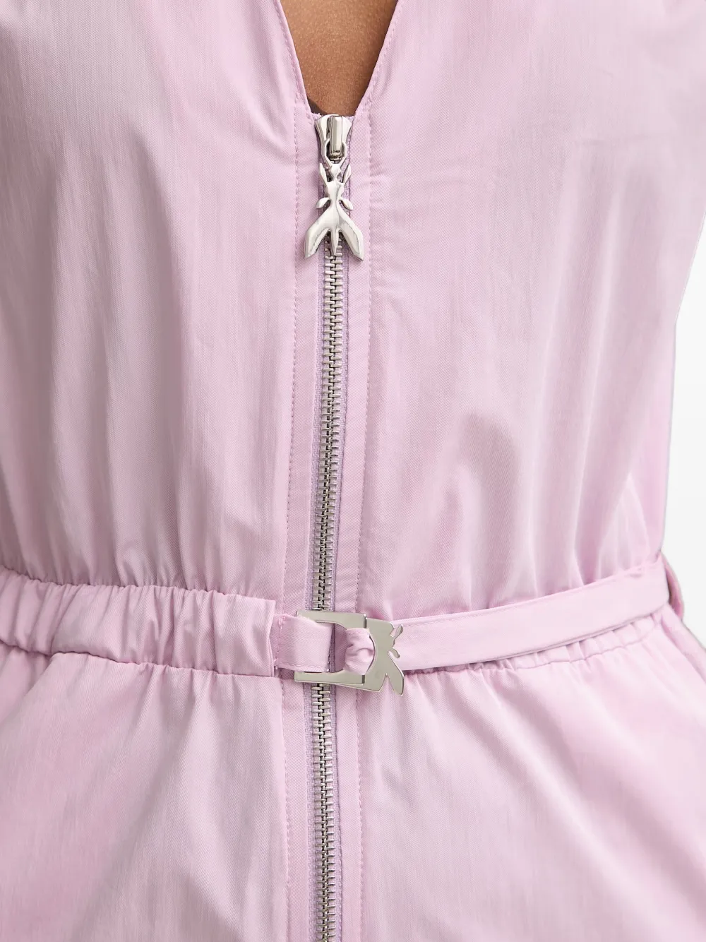 Patrizia Pepe Mouwloze jumpsuit met ceintuur Paars