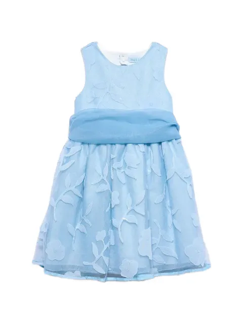 Abel & Lula mini floral-appliqué bow-detail dress