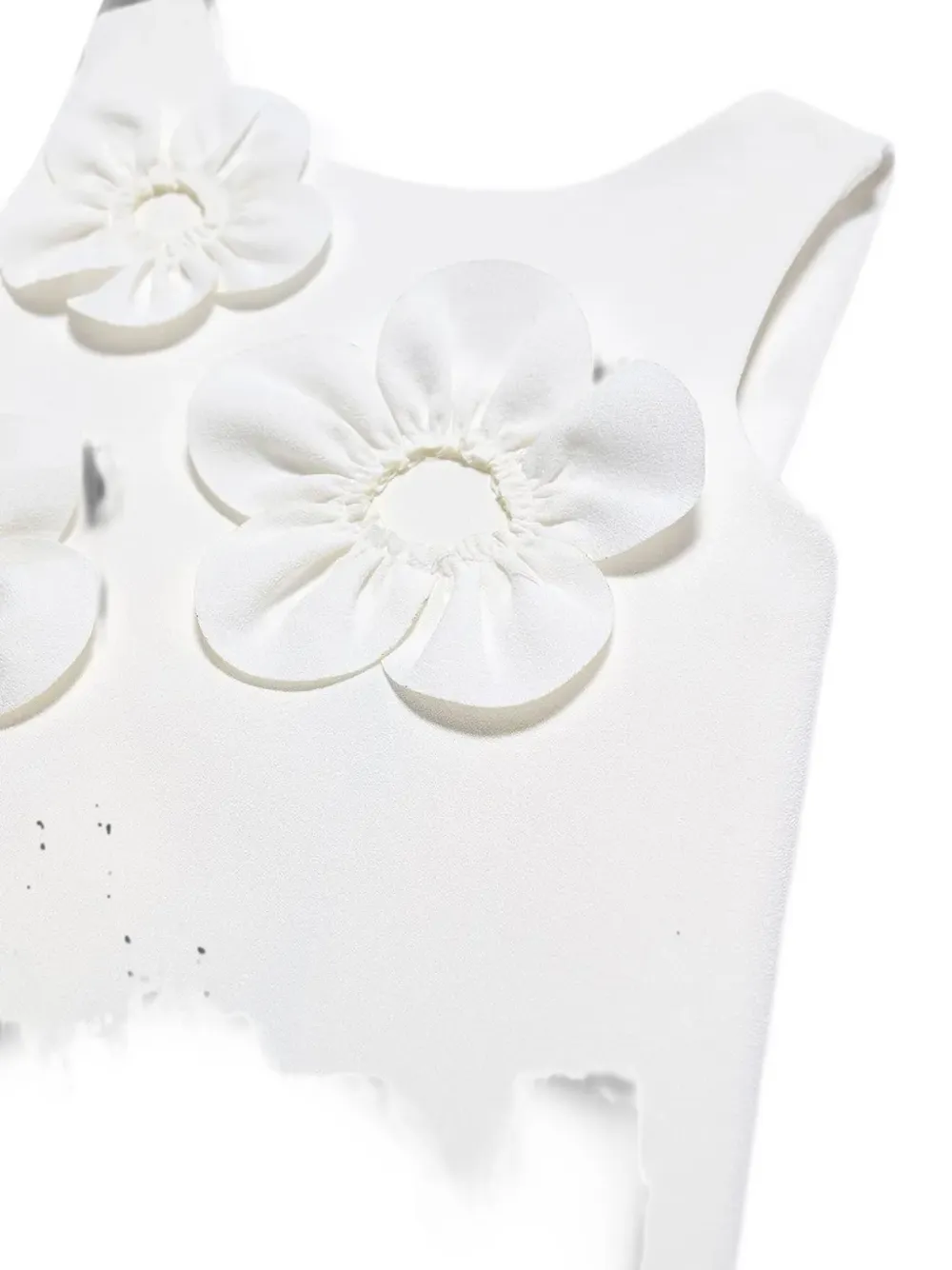 Abel & Lula Crêpe mini-jurk met bloemen-applicatie Wit