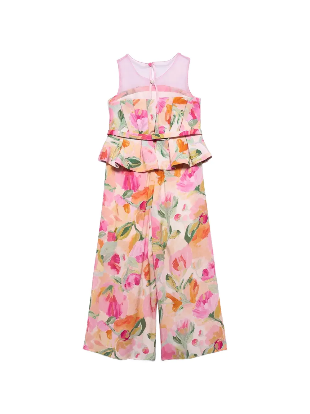 Abel & Lula Peplum jumpsuit met bloemen-print Roze