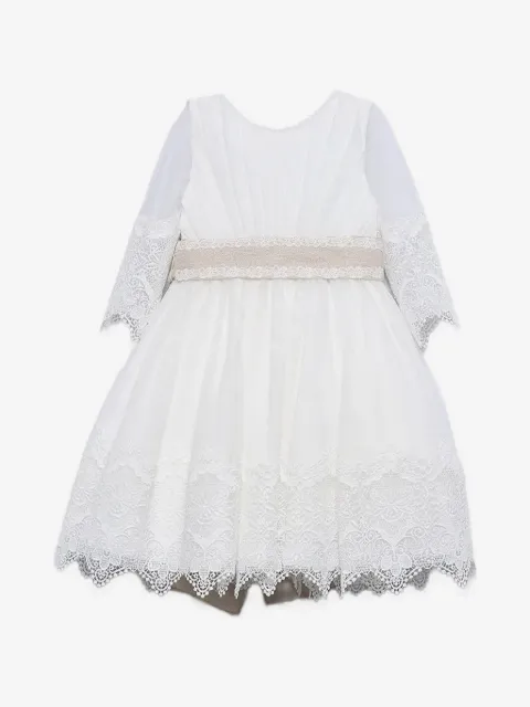 Abel & Lula lace-trim bow-detail dress