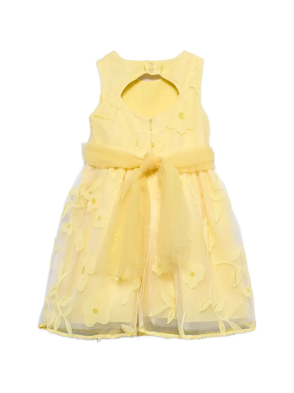 Abel & Lula floral-embroidered sequin-embellished mini dress Geel