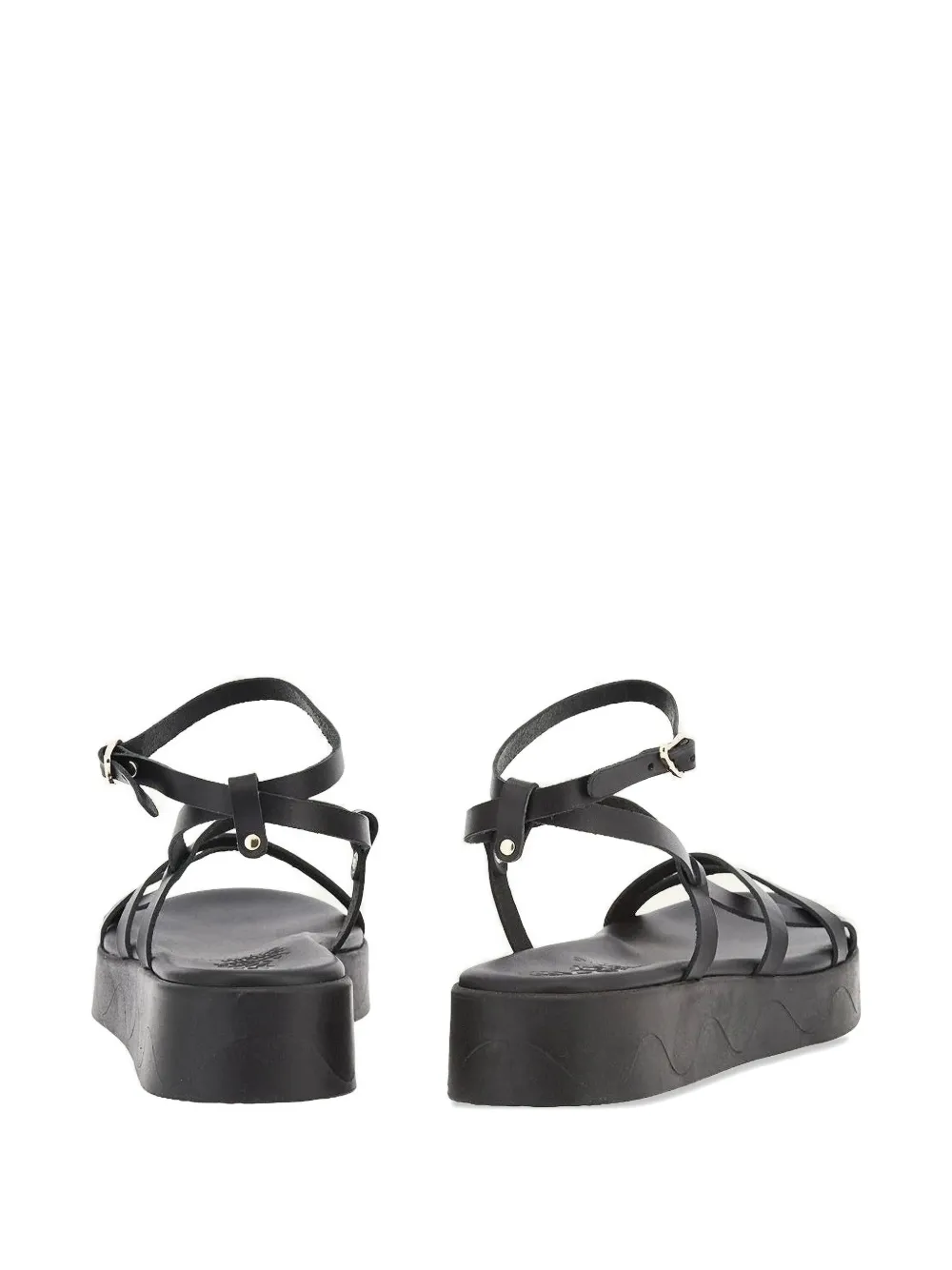 Ancient Greek Sandals Stiliani leather sandals Zwart
