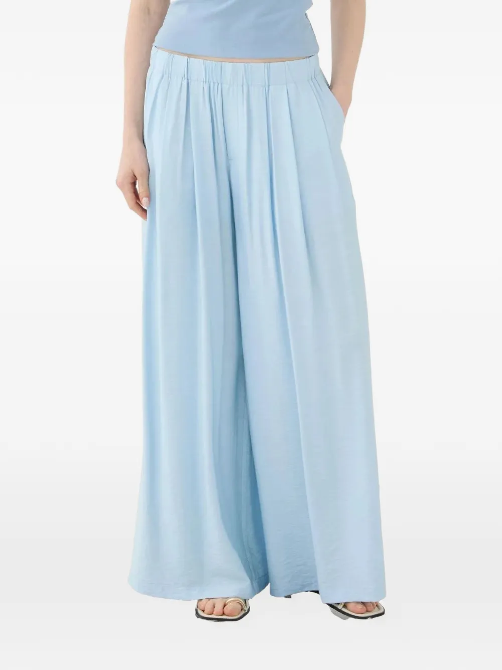 Eleh pleated palazzo pants - Blu