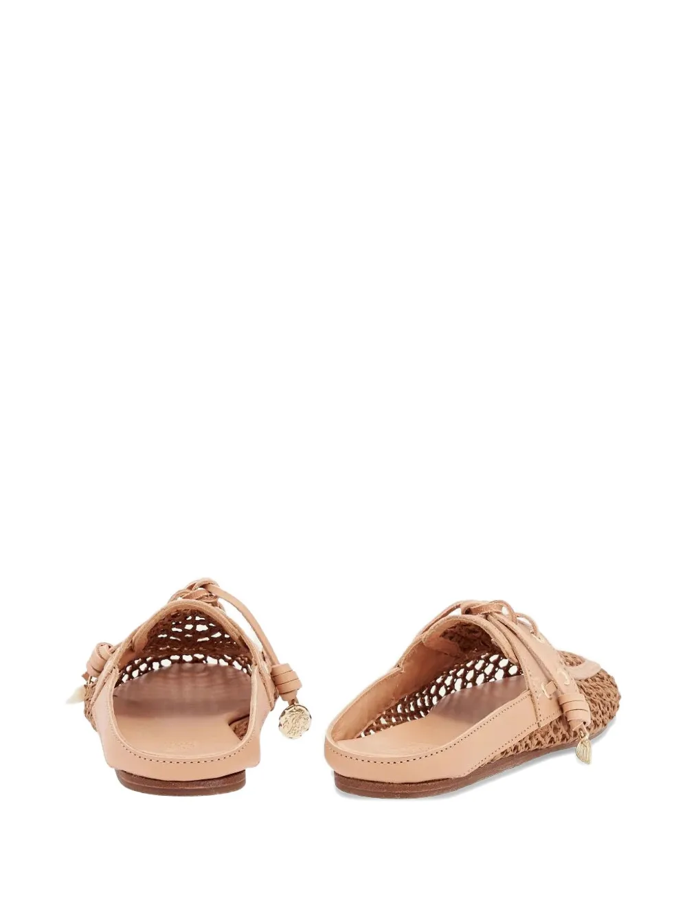 Ancient Greek Sandals Naveta woven leather sandals Beige