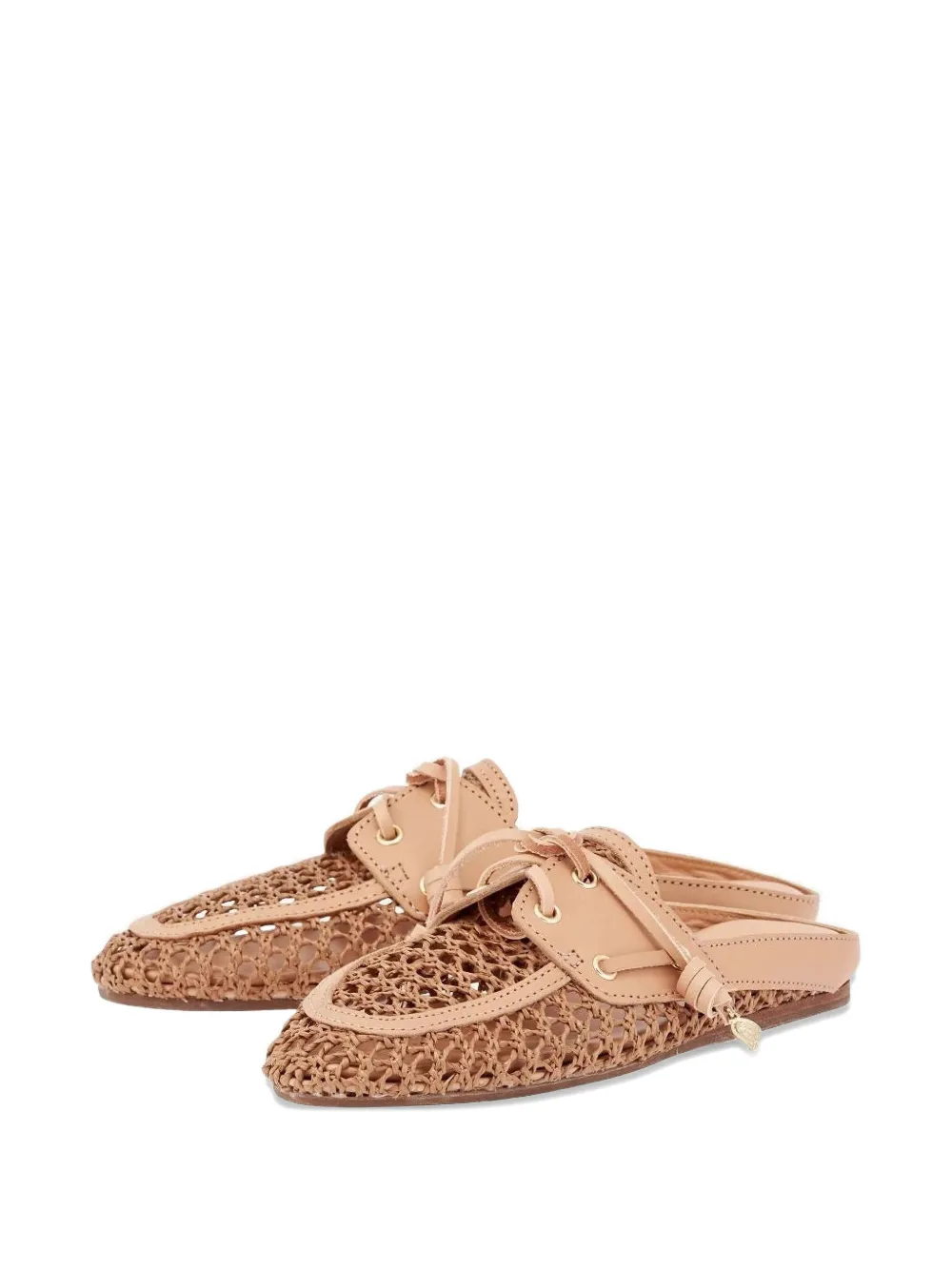 Ancient Greek Sandals Naveta woven leather sandals Beige