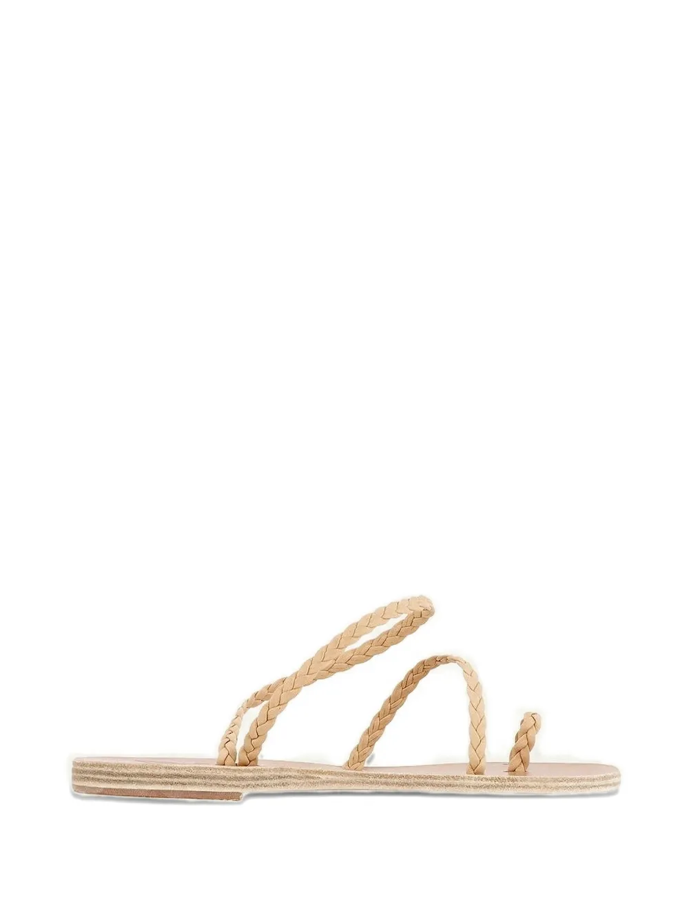 Ancient Greek Sandals Eleftheria braided leather sandals Beige